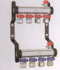 吕丰分水器管件_3375 MD1"G型精品锻造方体精抛球阀分水器（间距5.0）