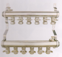 吕丰分水器管件_LF3383 B1"G型地暖分水器（间距5.5）