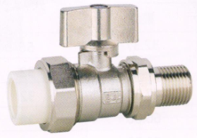 吕丰PP-R球阀_LF232b 外丝变PPR双活接球阀（暖气回水阀）