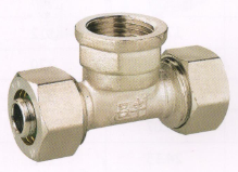 吕丰铝塑管卡套式_LF305 铝塑管卡套式-内丝三通