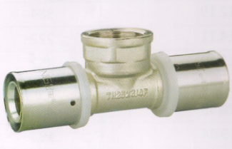 吕丰铝塑管卡压式_LF405铝塑管卡压式-内丝三通