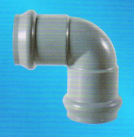 宏岳PVC_U柔性接口管件__双承90°弯头