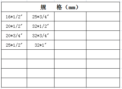 宏岳PP-R管材管件(白色、灰色、绿色)__外螺纹弯头规格
