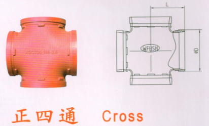 华盛沟槽管件_XGQT05正四通