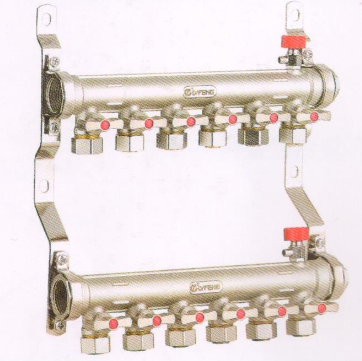 吕丰分水器管件_LF3398-31YD1＂G型锻压地暖分水器（间距4.5）