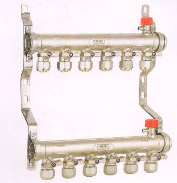 吕丰分水器管件_LF3387-33FD1＂G型锻压地暖分水器（间距5.0）