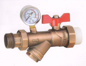 吕丰分水器阀门_LF226G PPR带过滤器活接球阀（古铜）