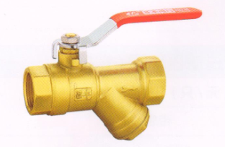 吕丰球阀_LF218黄铜带过滤器球阀