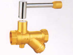 吕丰球阀_LF220A黄铜带过滤器锁闭球阀