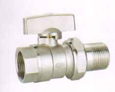 吕丰球阀_LF229黄铜直柄活接球阀（镍）