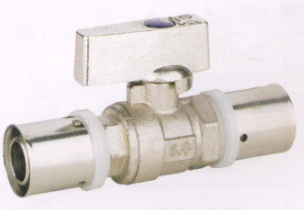 吕丰卡压式球阀_LF237卡压式黄铜等径球阀（镍）