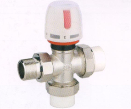 吕丰温控阀_LF162 PP-R外丝活接三通阀（双套）