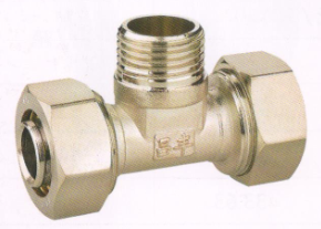  吕丰铝塑管卡套式_LF306 铝塑管卡套式-外丝三通