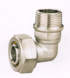 吕丰铝塑管卡套式_LF309 铝塑管卡套式-外丝弯头