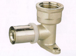 吕丰铝塑管卡压式_LF410铝塑管卡压式-带座弯头