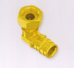 宏岳PE-Xa管材铜质快易管件__内螺纹活动式弯头